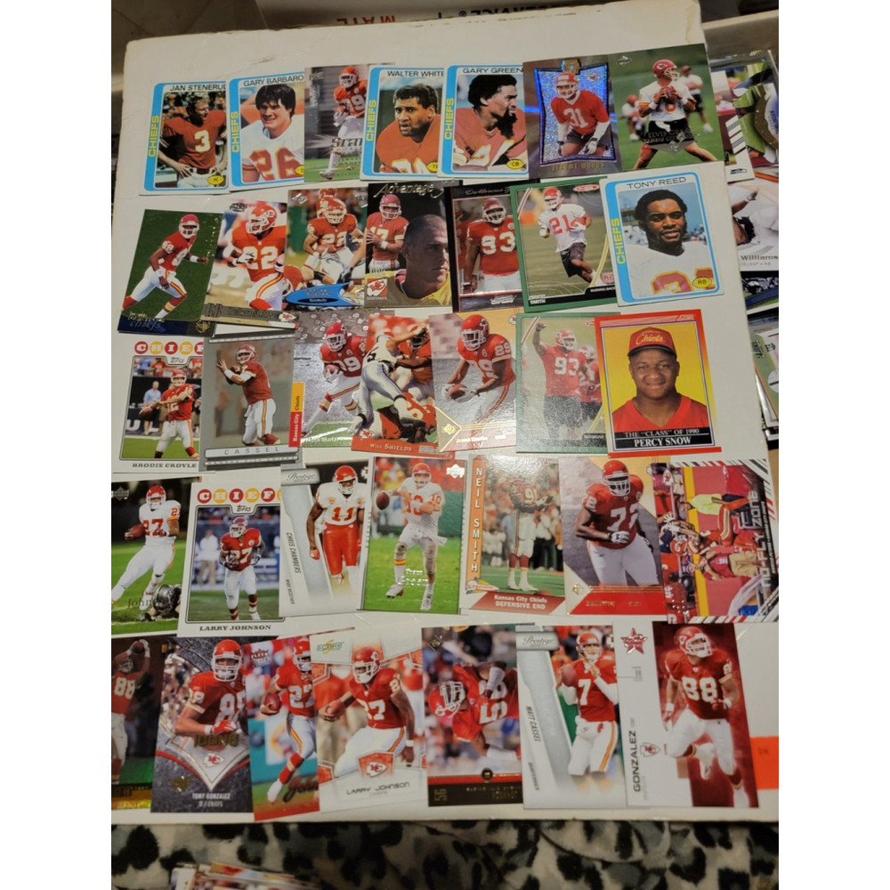 375+ Large Lot NFL Trading Cards Vintage Modern Inserts Rcs Kansas City Chiefs